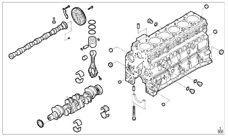 FPT 6.7 NEF engine short block to fit CASE, New Holland CNH machines F4HFE613