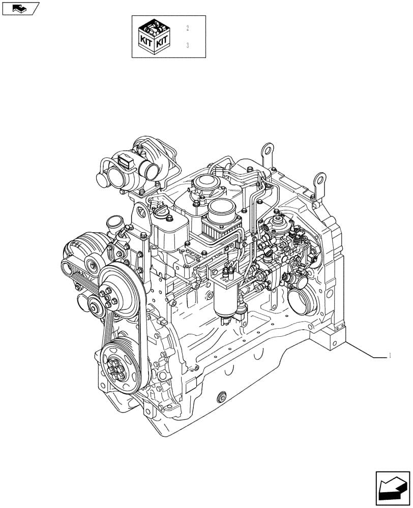 Full Gasket Set, engine F4CE0454A*D/F4CE0454C*D Ø 104MM FPT IVECO CNH