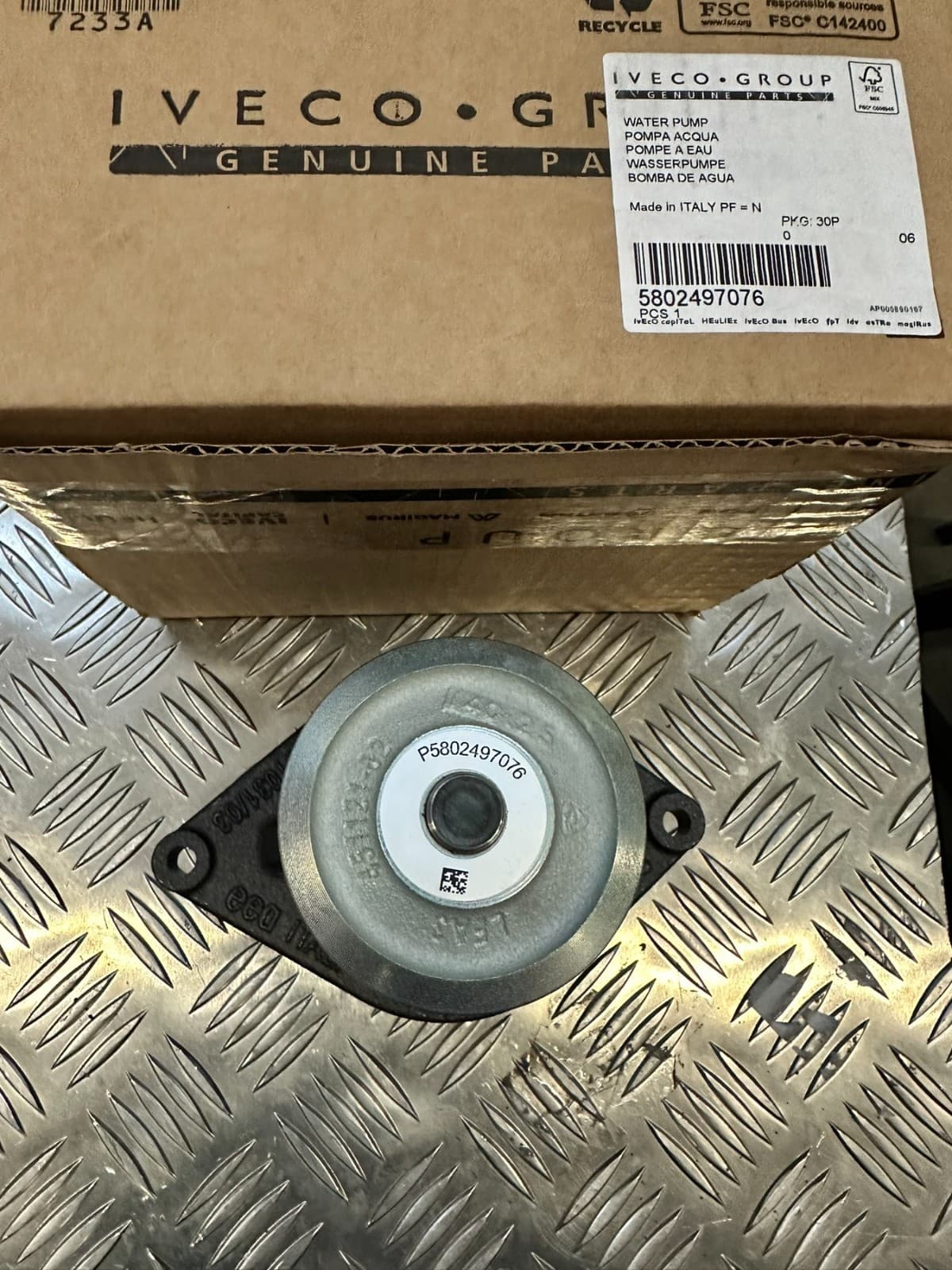5802497076 Water pump FPT/CNH/IVECO