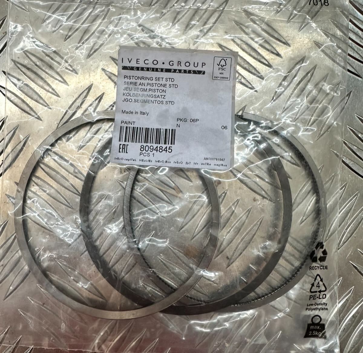 8094845 Pistons rings IVECO