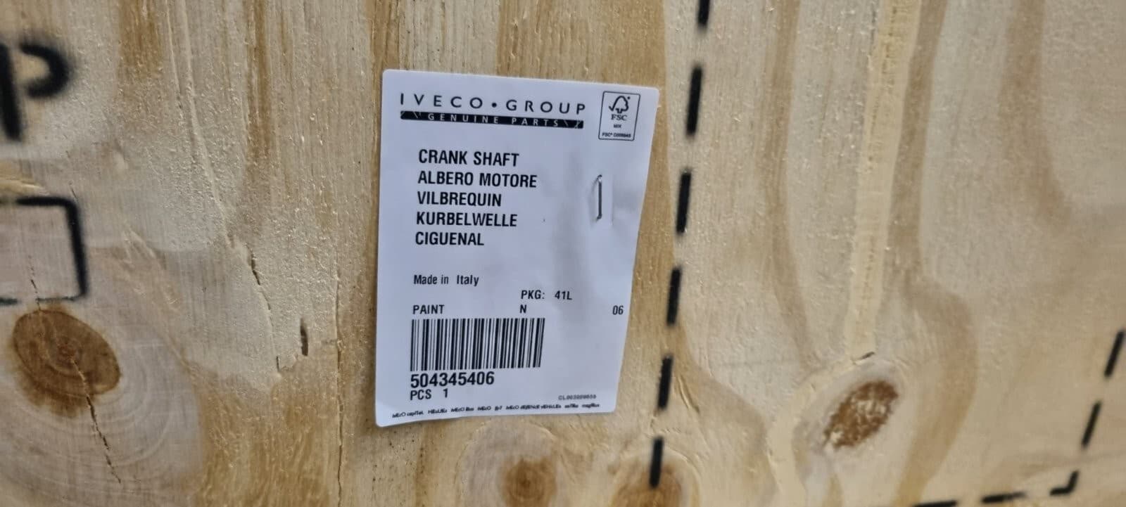 504345406 Crankshaft FPT CNH OEM NEW 2853822 NEF45