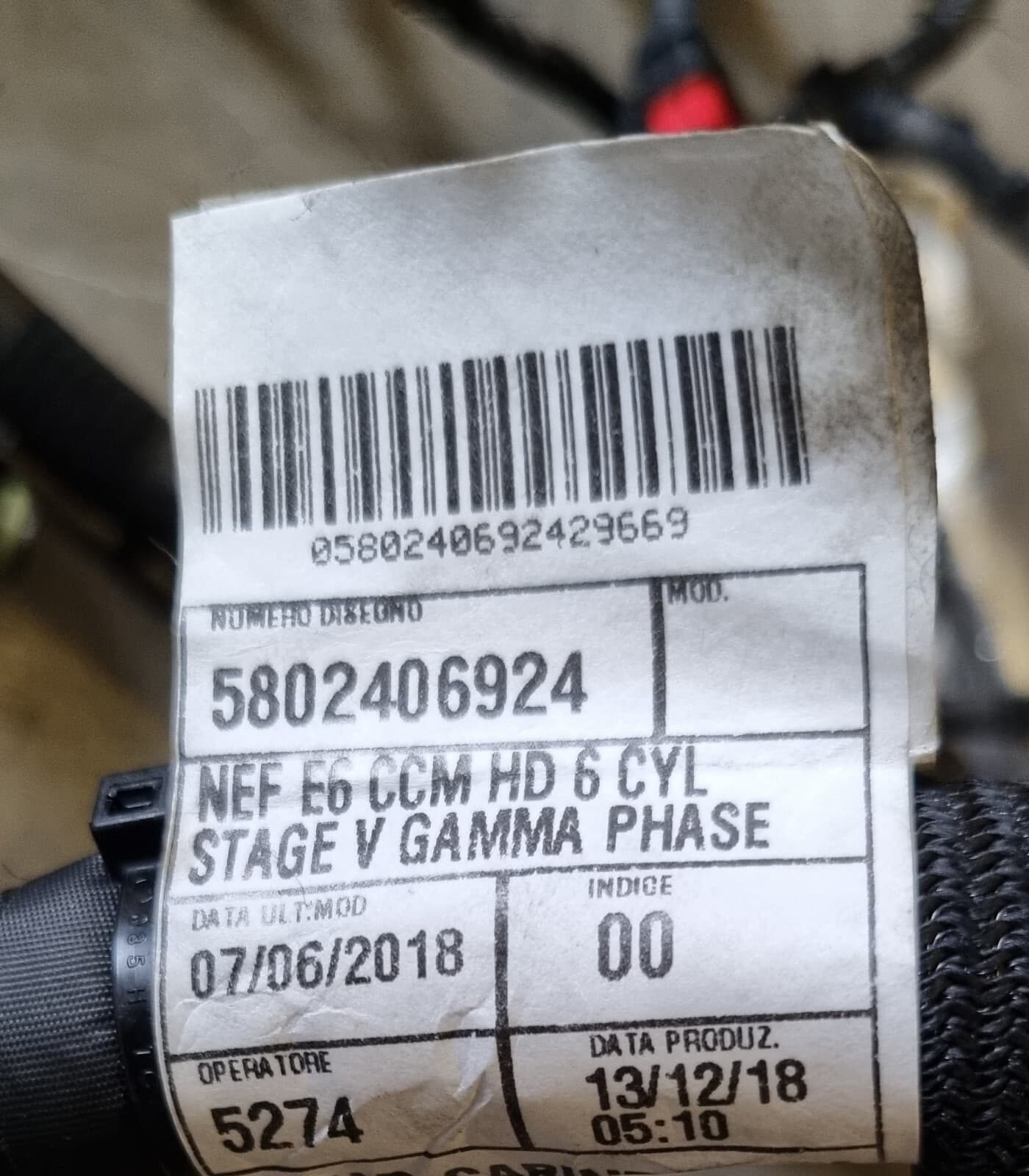CASE-IH OPTUM / New Holland T7 engine wiring harness 5802406924 5802256677